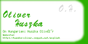 oliver huszka business card